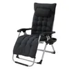 A black reclining chair with a padded cushion and headrest is shown against a white background. Produktbild-Vorschau