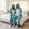 Piżama Onesie Kigurumi Kostium Lazurowy Jednorożec L: Podgląd zdjęcia produktu 7