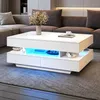 Merax Höhenverstellbarer Couchtisch mit LED, Hochglanz Produktbild-Vorschau 19