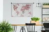 MuchoWow® Wandteppich Wandbehang Weltkarte - Farbe - rosa Produktbild-Vorschau 3