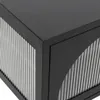 vidaXL Szafka pod telewizor czarna 105x35x50 cm szkło i Podgląd zdjęcia produktu 9