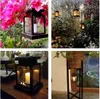 A collage of four images showing solar-powered LED lanterns in various outdoor and indoor settings. Voir les images du produit