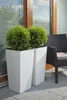 Quadratische hohe Meißel Blumentopf 19x36cm Weiß + Einsatz Produktbild-Vorschau 6