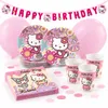 Hello Kitty Kindergeburtstag Party Deko Set Teller Becher Produktbild-Vorschau 1