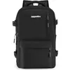 A black backpack is shown against a white background. Produktbild-Vorschau