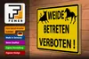 Holzschild Warnung Betreten der Weide verboten, 40 x 30 cm, Produktbild-Vorschau 3
