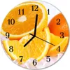 Glasuhr Wanduhr Küchenuhr Echt-Glas 30fi cm Orangen orange Produktbild-Vorschau 1
