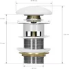 A diagram of a sink drain assembly with dimensions. Náhled obrázku produktu