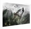 Posterpapier Poster - Howling Wolf 60x40 cm Tiere Produktbild-Vorschau 1