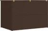 Boîte de stockage de jardin marron 150x100x100cm Résine Voir les images du produit 8