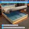 okwish Čalouněná postel 180×200 cm s LED osvětlením a USB Náhled obrázku produktu 9