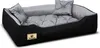 A dog bed with a pillow on a white background. Anteprima dell’immagine prodotto