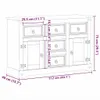 vidaXL Kredens Corona 112x40x75 cm Massivholz Kiefer Podgląd zdjęcia produktu 8