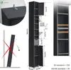 VOUNOT® Badezimmerschrank Hoch mit 2 Türen und 1 Schublade, Produktbild-Vorschau 6