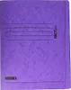 A close-up, top-down view of a purple folder with lines for writing and branding. Voir les images du produit