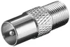 goobay F Adapter F Buchse Koax Stecker zink (Bulk) Anteprima dell’immagine prodotto 1