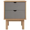 vidaXL Table de nuit OTTA Marron & Gris 45x39x57 cm Pin Voir les images du produit 8