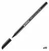 A single black pen with its cap off, lying on a white background. Anteprima dell’immagine prodotto