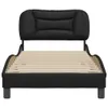 Design Bettgestell mit Kopfteil Schwarz 80x200 cm Produktbild-Vorschau 4