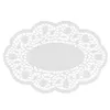 Mokkadeckchen oval 22 cm x 15 cm weiss Produktbild-Vorschau 1