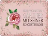 Metallschild mit Spruch: Hier wohnt ein Gärtner mit seiner Produktbild-Vorschau 1