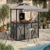 Pavillon de barbecue Zerbaco, avec toit, en 3 parties, abri Voir les images du produit 4