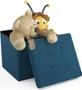 Intirilife Faltbare Sitzhocker 30x30x30 cm in OZEAN BLAU - Produktbild-Vorschau 4
