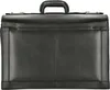 A black leather briefcase is shown from the front against a white background. Produktbild-Vorschau