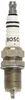A close-up studio shot of a Bosch spark plug against a white background. Produktbild-Vorschau