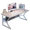 A white gaming desk setup with a computer, monitor, keyboard, and accessories. Produktbild-Vorschau