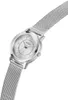 A silver Guess watch with a mesh band is shown against a white background. Produktbild-Vorschau