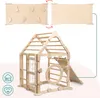Drewniany domowy plac zabaw dla dzieci – domek z drabinkami Podgląd zdjęcia produktu 7