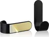 Wandhaken 6 Haken selbstklebend Edelstahl schwarz Produktbild-Vorschau 2