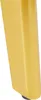 A close-up of a gold-colored furniture leg with a black foot. Náhľad obrázku produktu