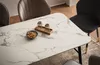 FineBuy Esszimmertisch Weiß 180 cm Esstisch in Marmor-Optik Produktbild-Vorschau 5