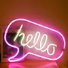 Rosikey Insegna luminosa a LED Hello - 31x43 cm Scritta Anteprima dell’immagine prodotto 1