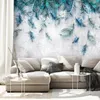 Vlies Fototapete - Sapphire Breeze 300x210 cm Blätter Produktbild-Vorschau 2