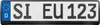 Support de plaque d'immatriculation UTSCH ERUSTAR Black Voir les images du produit 1
