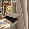 Outdoor Vorhang 254x214 cm Taupe Ösen Thermovorhang Produktbild-Vorschau 5