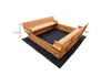 Sandkasten WOODLI mit Deckel und Sitzbänken Holzsandkasten Produktbild-Vorschau 5
