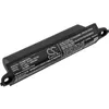 A black lithium-ion battery pack with labels and warnings printed on it. Produktbild-Vorschau