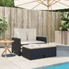 vidaXL Sofa ogrodowa z poduszkami 2-osobowa z czarnego Podgląd zdjęcia produktu 3