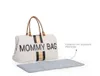 Mommy Bag Gross Canvas Offwhite Stripes Black/Gold Produktbild-Vorschau 11