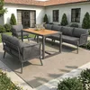 L-förmiges Gartensofa-Set für 7 Personen, mit Produktbild-Vorschau 5