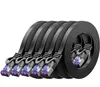 deleyCON 5x 1m RJ45 Patchkabel Flachkabel mit CAT7 Rohkabel Produktbild-Vorschau 1