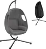 Fauteuil suspendu ANIKA avec cadre et coussin 160kg - gris Voir les images du produit 1