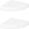 vidaXL Étagères coulissantes d'angle 2 pcs. Blanc brillant Voir les images du produit 1