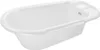 A white baby bathtub is shown from a slightly elevated side angle against a white background. Produktbild-Vorschau
