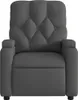 A front view of a dark gray fabric recliner. Náhled obrázku produktu