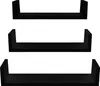 Three black U-shaped shelves of varying sizes are displayed against a white background. Voir les images du produit